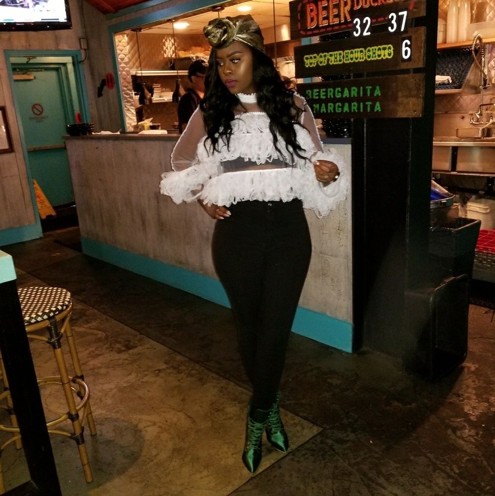 Ruffle White Blouse